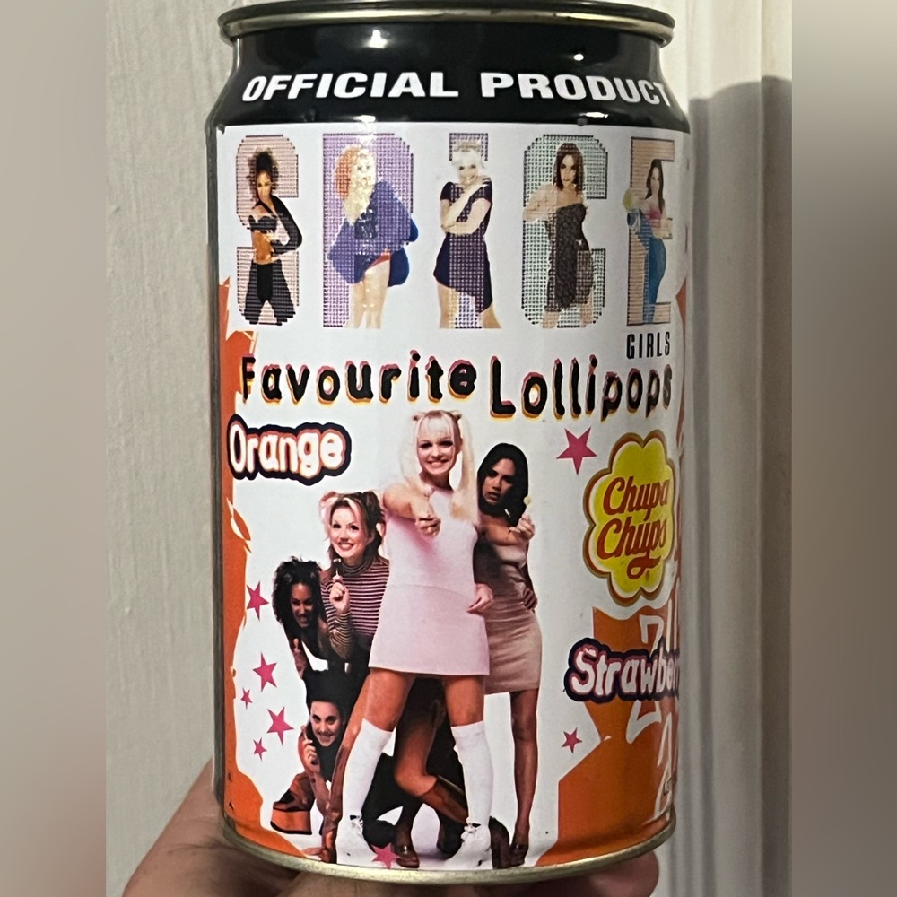 1997 Spice Girl Chupa Chups Lollipops Tin Canister Empty 2 different tins